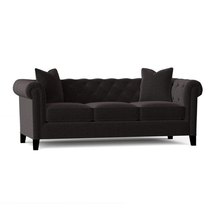 Caspar 82" Velvet Rolled Arm Chesterfield Sofa with Reversible Cushions Willa Arlo™ Interiors Body Fabric: Vibe Nocturnal Chenille