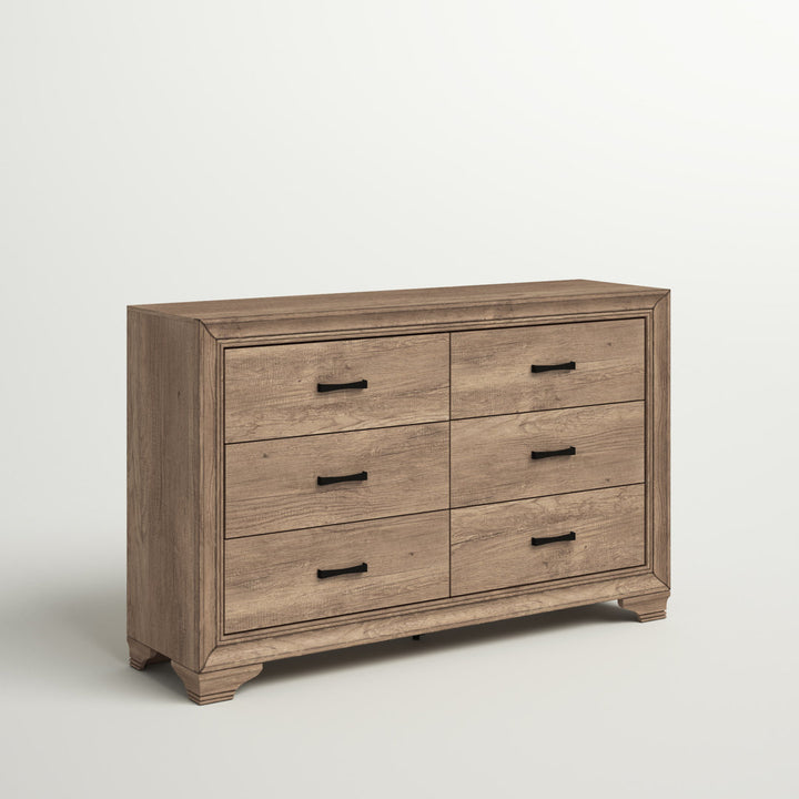 Eleora 6 Drawer 58" W Double Dresser Sand & Stable™