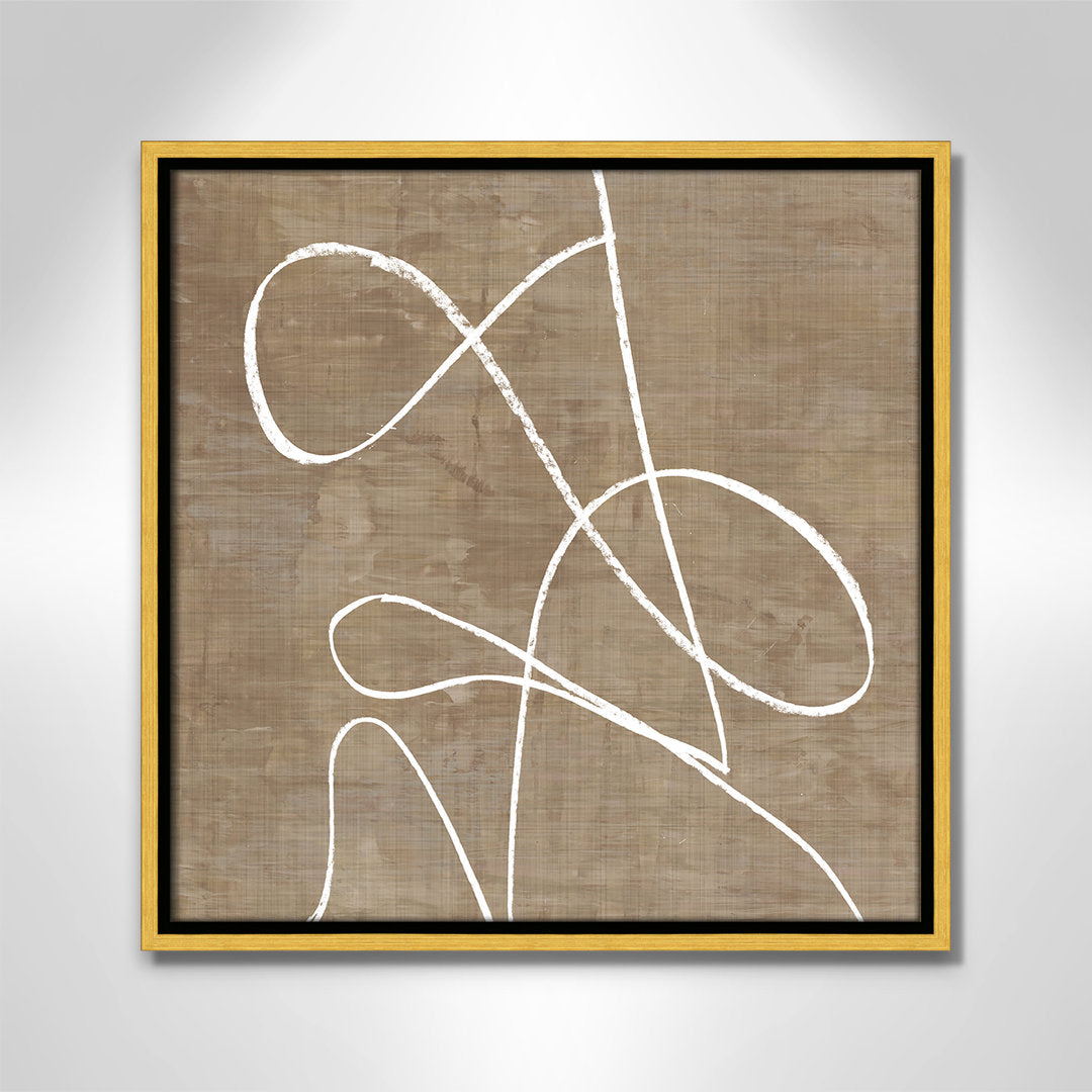 Swooping Lines - Floater Frame Painting on Canvas Joss & Main Size: 17.5" H x 17.5" W x 2" D Format: Gold