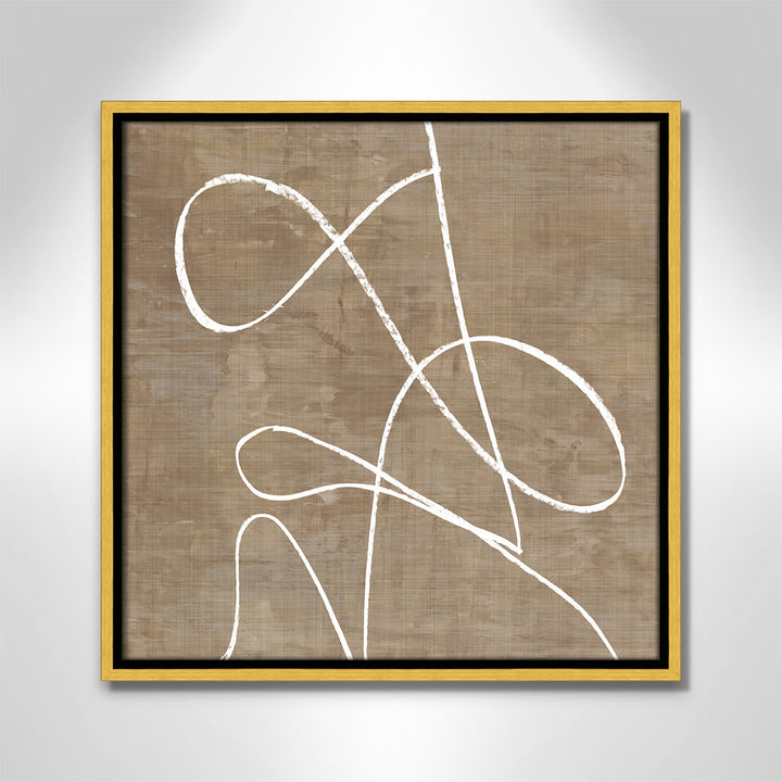 Swooping Lines - Floater Frame Painting on Canvas Joss & Main Size: 17.5" H x 17.5" W x 2" D Format: Gold