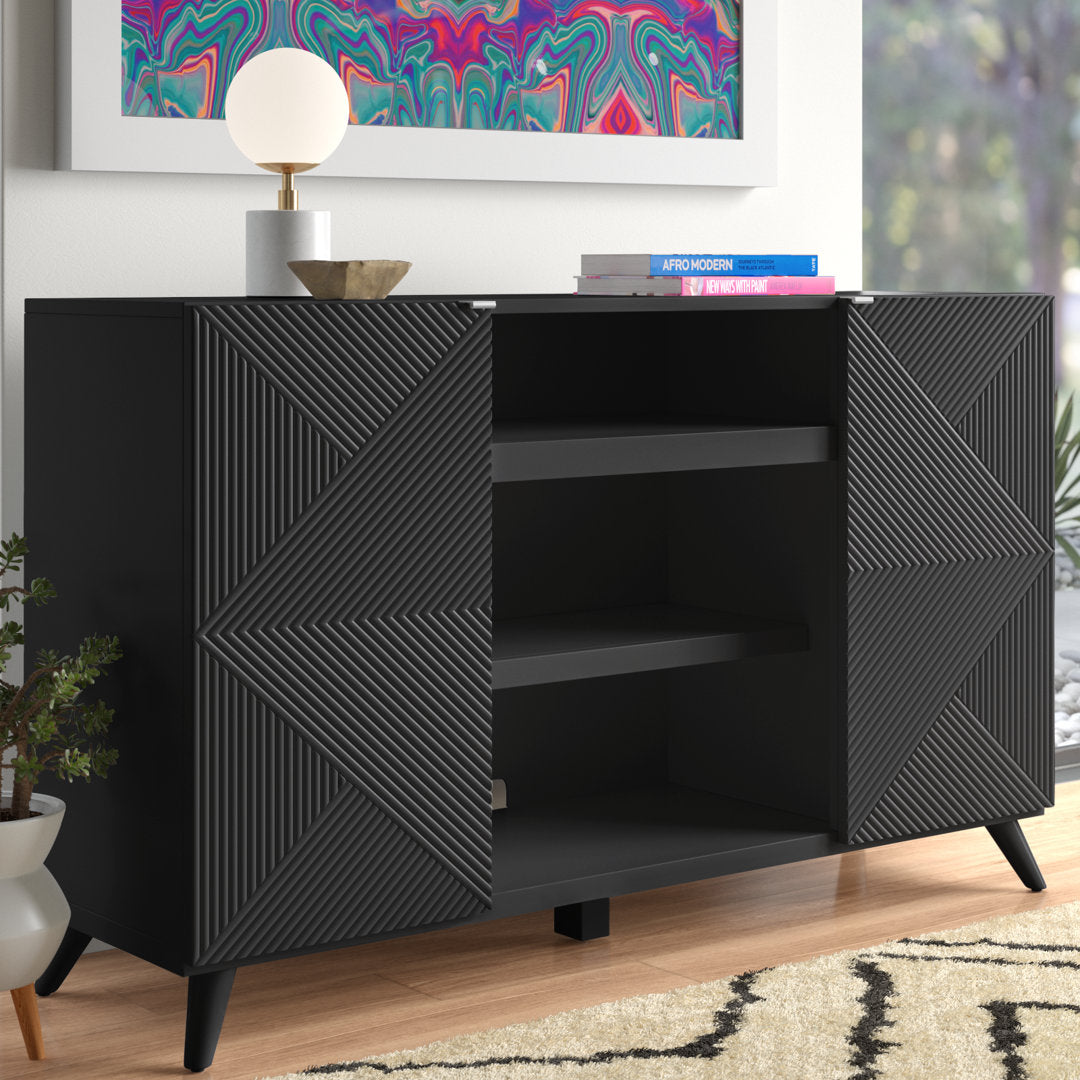 Baldewijn TV Stand for TVs up to 65" Wade Logan® Color: Black