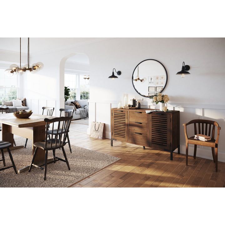 Miller 55'' Solid Wood Sideboard, Brown Sideboard Millwood Pines