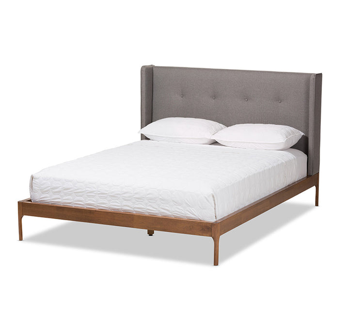 Ellerman Tufted Platform Bed Mercury Row® Color: Gray Size: Queen