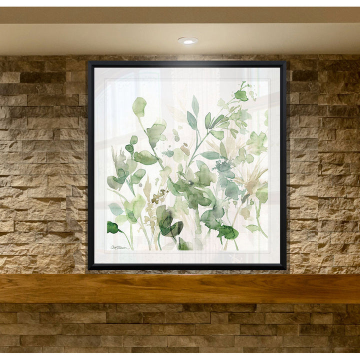 Argita Sage Garden I - Painting Print Lark Manor™ Size: 26.5" H x 26.5" W x 1.5" D Format: Black Plastic Framed