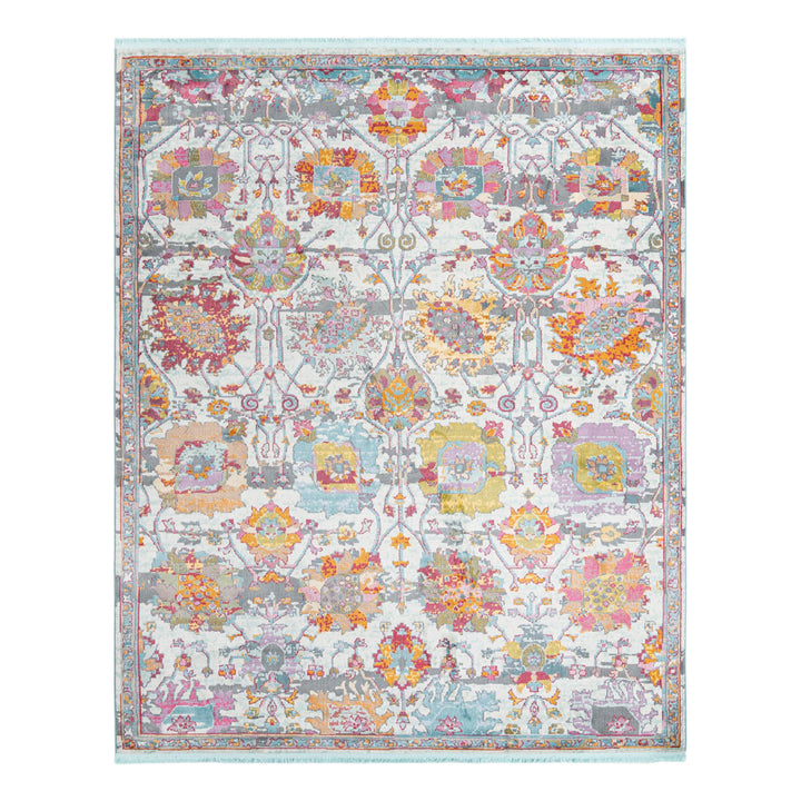 Haefner  Floral Orange/Gray/Blue Area Rug Langley Street® Rug Size: Rectangle 8'2" x 10'