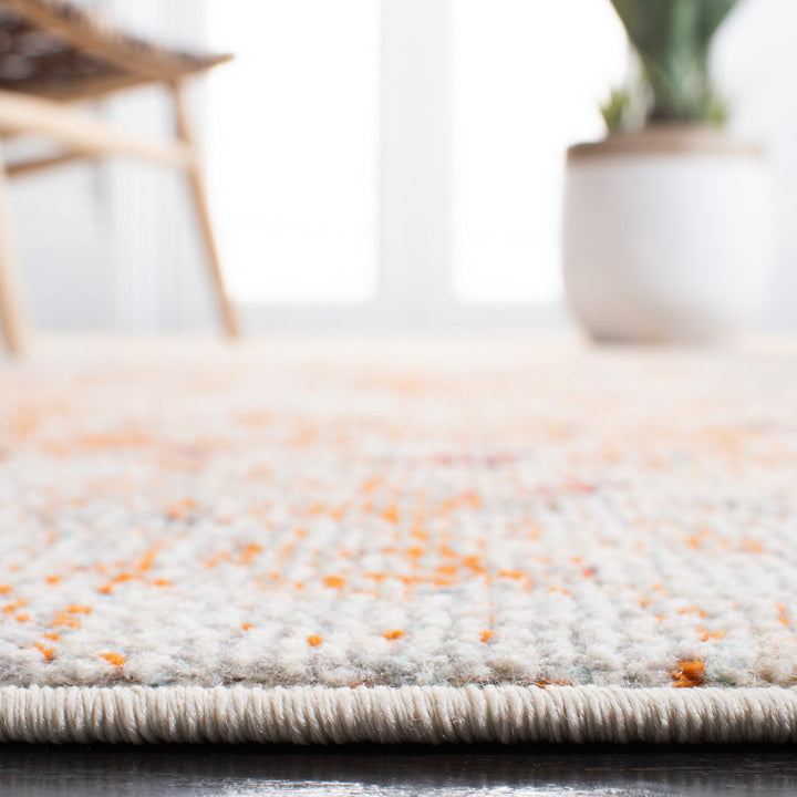 Besfort Abstract Ivory/Orange Area Rug Wade Logan® Rug Size: Rectangle 2'2" x 4'