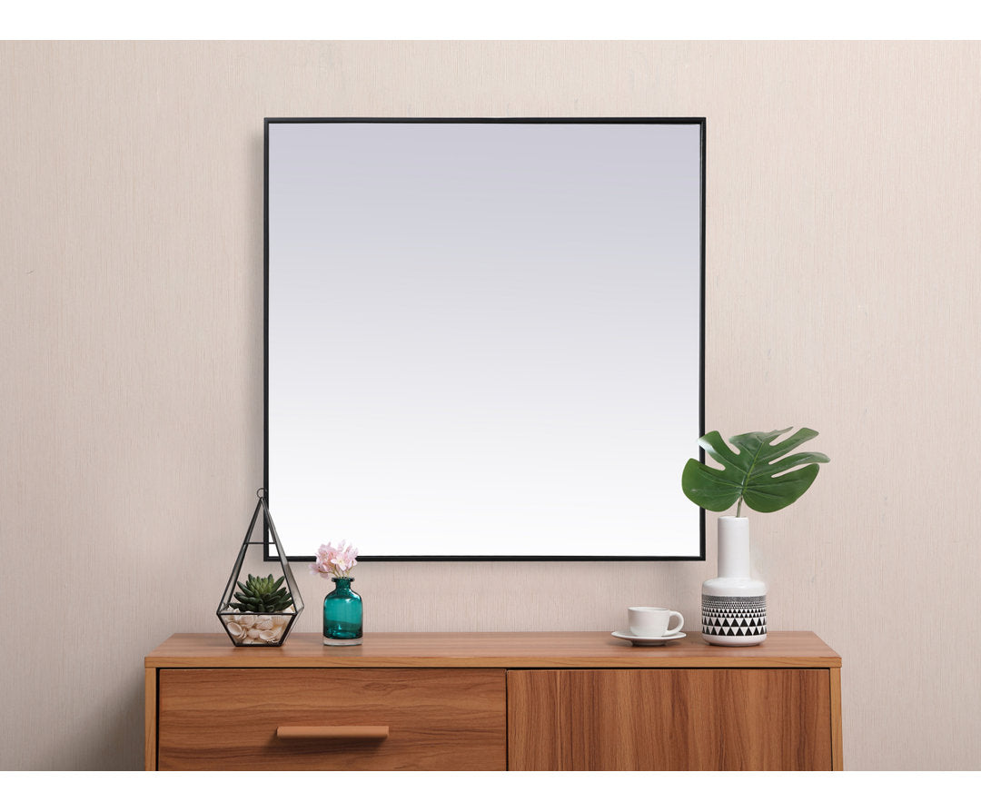 Valparaiso Accent Mirror Wade Logan® Size: 42"  x 42"  Finish: Black