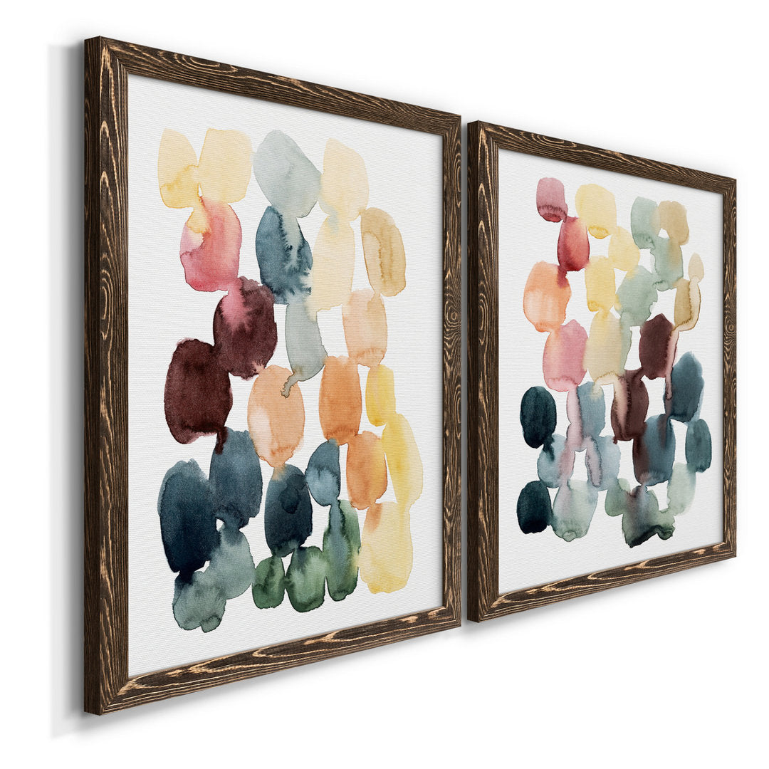 Desert Stones I - 2 Piece Picture Frame Painting Set on Canvas Wade Logan® Size: 43.5" H x 31.5" W x 1" D" Format: Walnut Framed Canvas