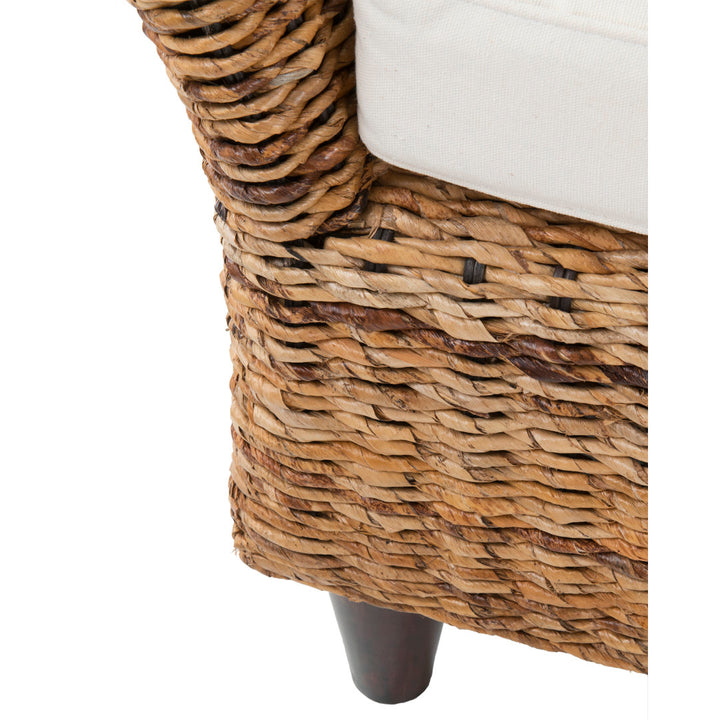 Calne Upholstered Wicker Bench Sand & Stable™