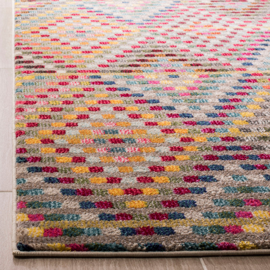 Monaco Performance Geometric Rug Ebern Designs Rug Size: Runner 2'2" x 12'