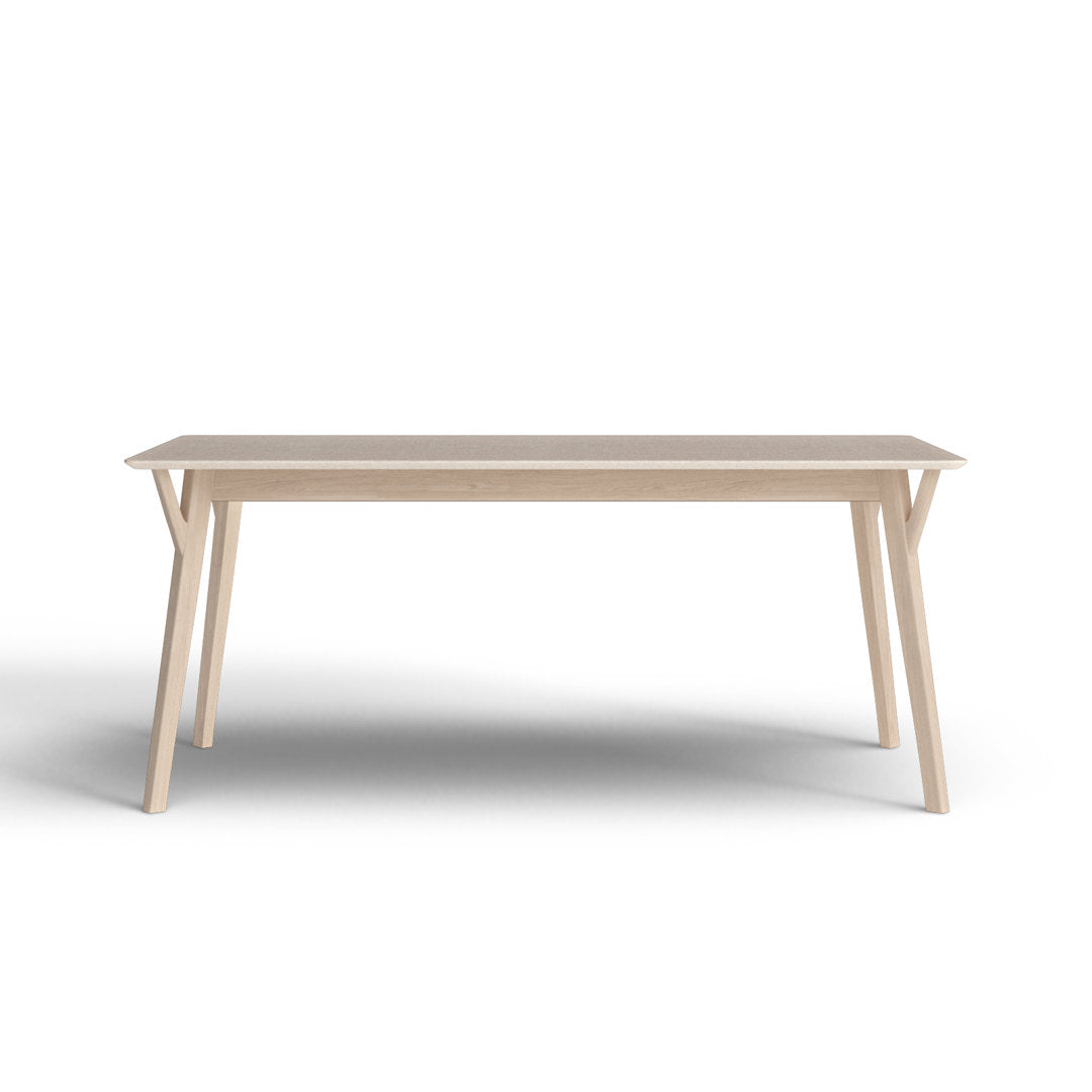 Evanston 71" Wood Dining Table AllModern Color: White Wash