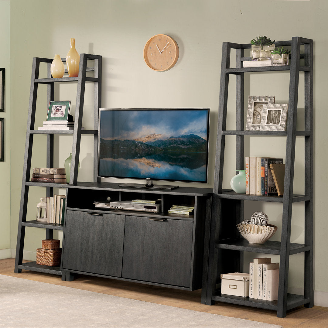 Bridgnorth 72" H x 24" W Solid Wood Ladder Bookcase Greyleigh™ Color: Ebonized Acacia