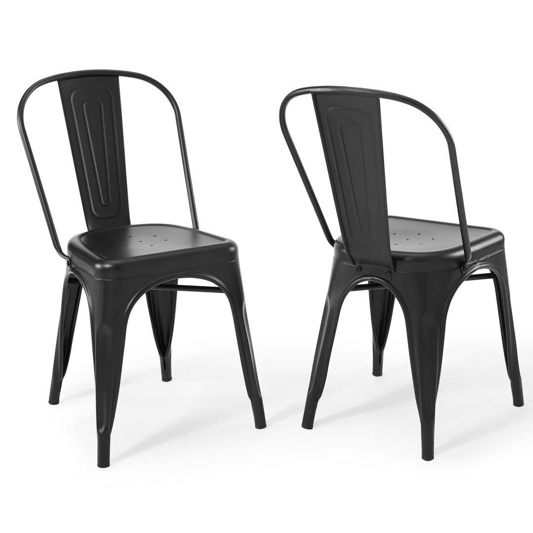 Promenade Bistro Dining Side Chair by Modway (Set of 2) Modway Color: Black
