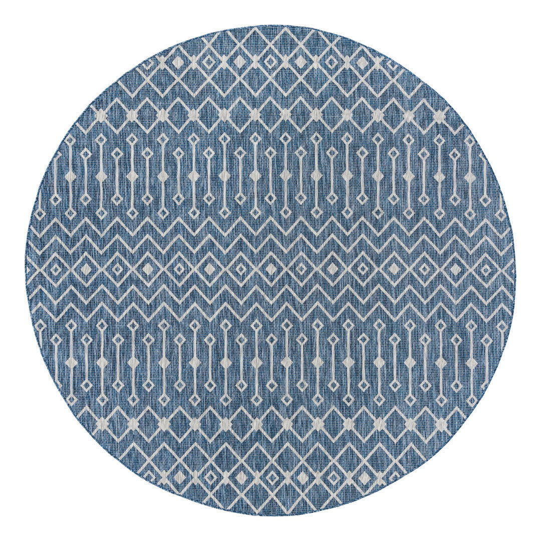 Innsbrook Southwestern Power Loom Teal Indoor/Outdoor Area Rug Laurel Foundry Modern Farmhouse® Rug Size: Round 10'