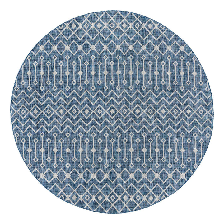Innsbrook Southwestern Power Loom Teal Indoor/Outdoor Area Rug Laurel Foundry Modern Farmhouse® Rug Size: Round 10'