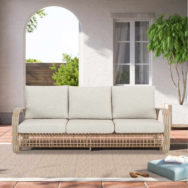 Pietra 78" Wide Outdoor Patio Sofa with Cushions Joss & Main