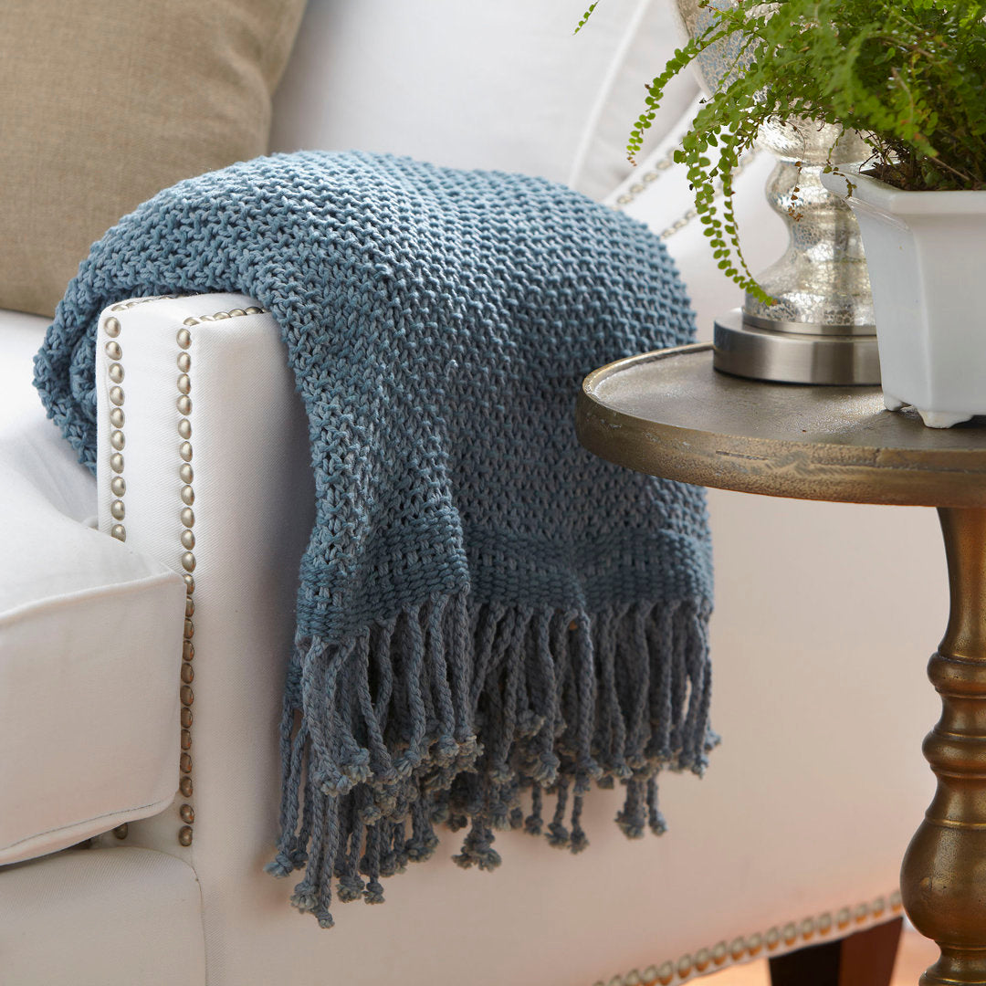 Duien Cotton Throw Birch Lane™ Color: Slate