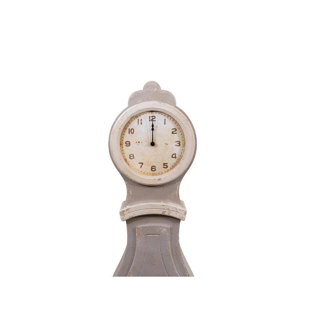 Knupp Tall Distressed Wood Grandfather Style Wall Clock Ophelia & Co.