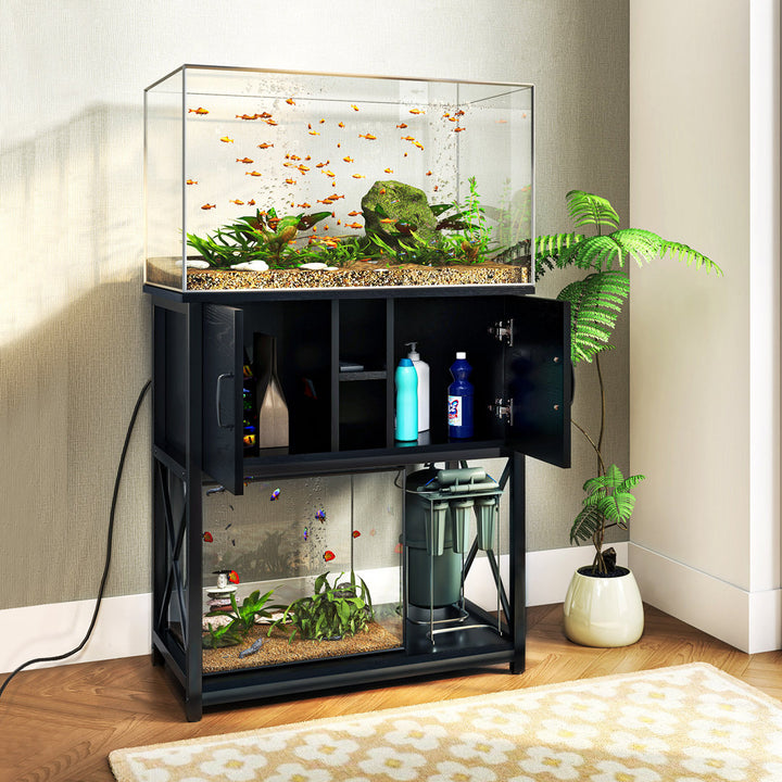 Godinne Wood Aquarium Stand Tucker Murphy Pet™ Size: 20 Gallon ( 31" H x 29" W x 26.5" D)