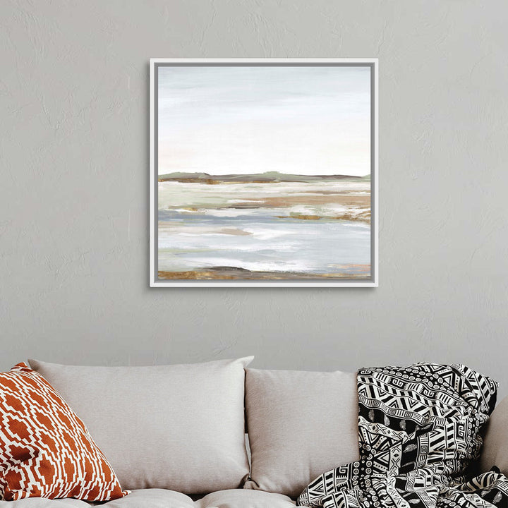 Vastness I by Eva Watts - Painting Print Wrought Studio™ Size: 32" H x 32" W x 1.75" D Format: White Framed Canvas
