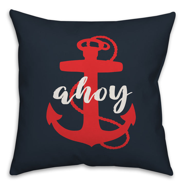Ahoy Anchor Throw Pillow Designs Direct Creative Group Size: 20" x 20"