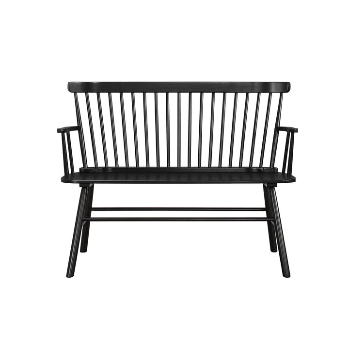 Karlovy Wood Bench Dovecove Color: Black