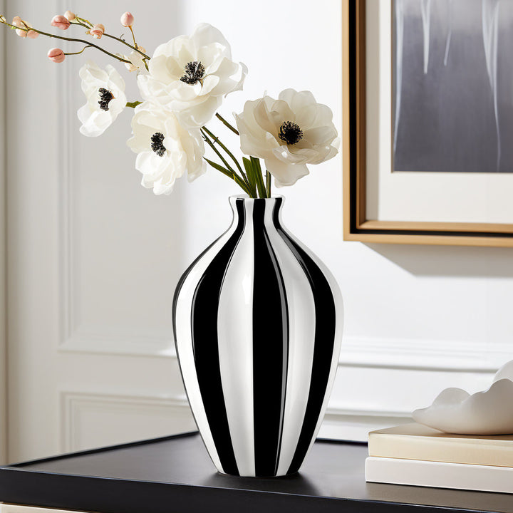 Gelb Black/White Ceramic Table Vase Orren Ellis