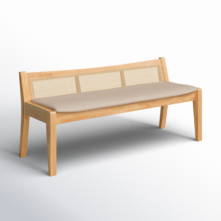 Donner Cane Back Cushioned Bench Joss & Main