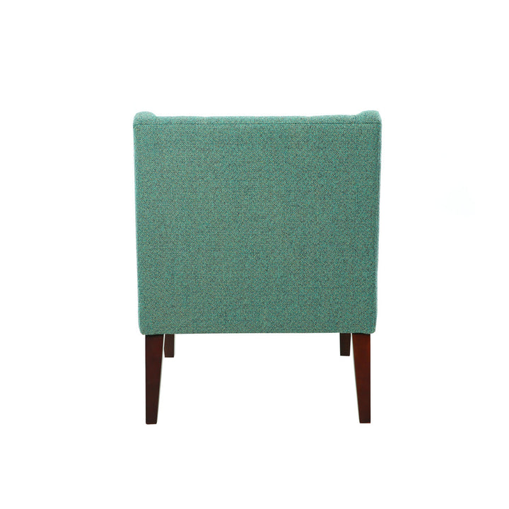 Clopton 26" Wide Mid-Century Modern Tufted Accent Armchair Hashtag Home Fabric: Nubby Green Polyester Blend