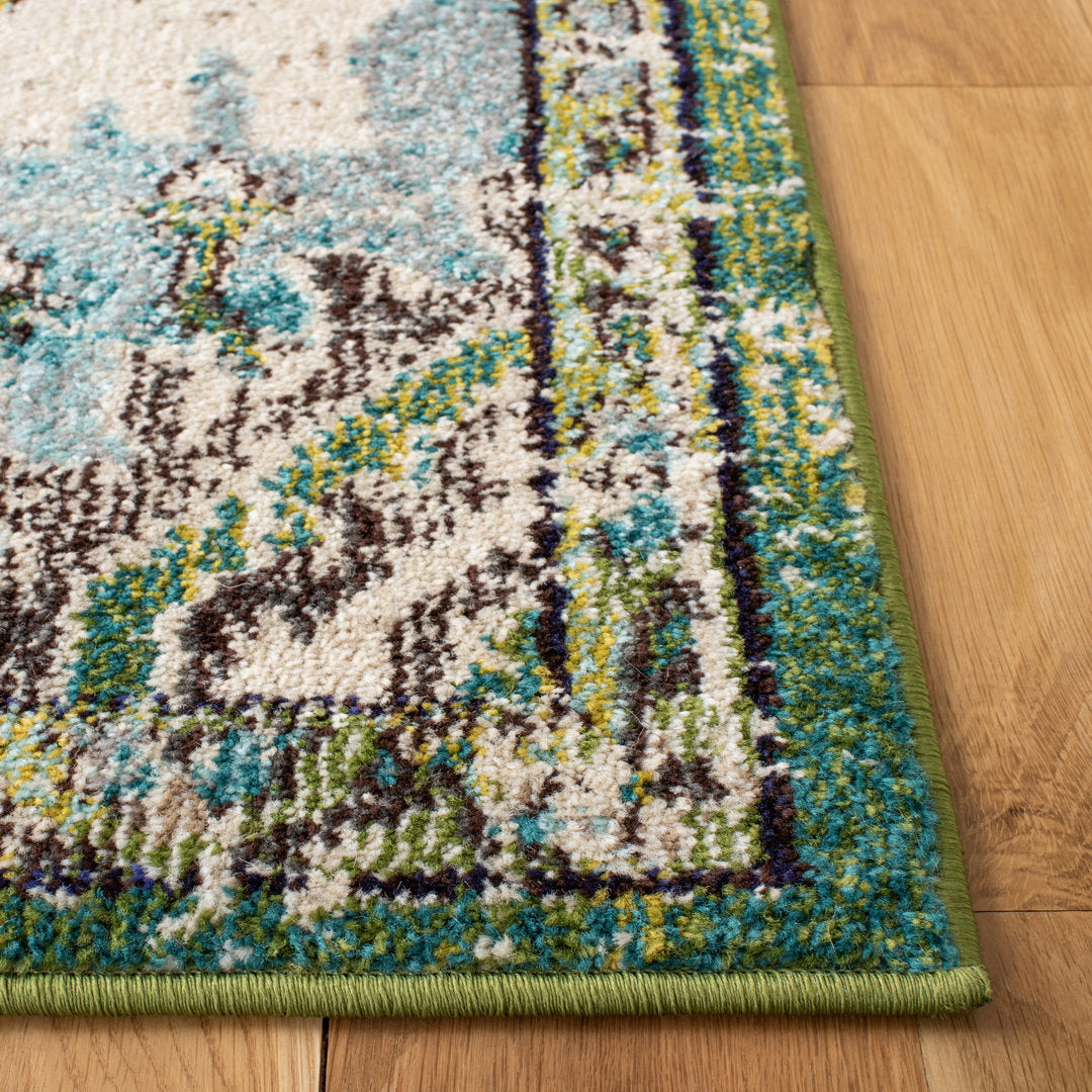 Shanna Oriental Green Area Rug Mistana™ Rug Size: Runner 2'2" x 12'
