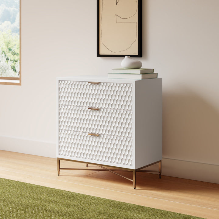 Capra 3 Drawer 32" W Chest AllModern Color: White