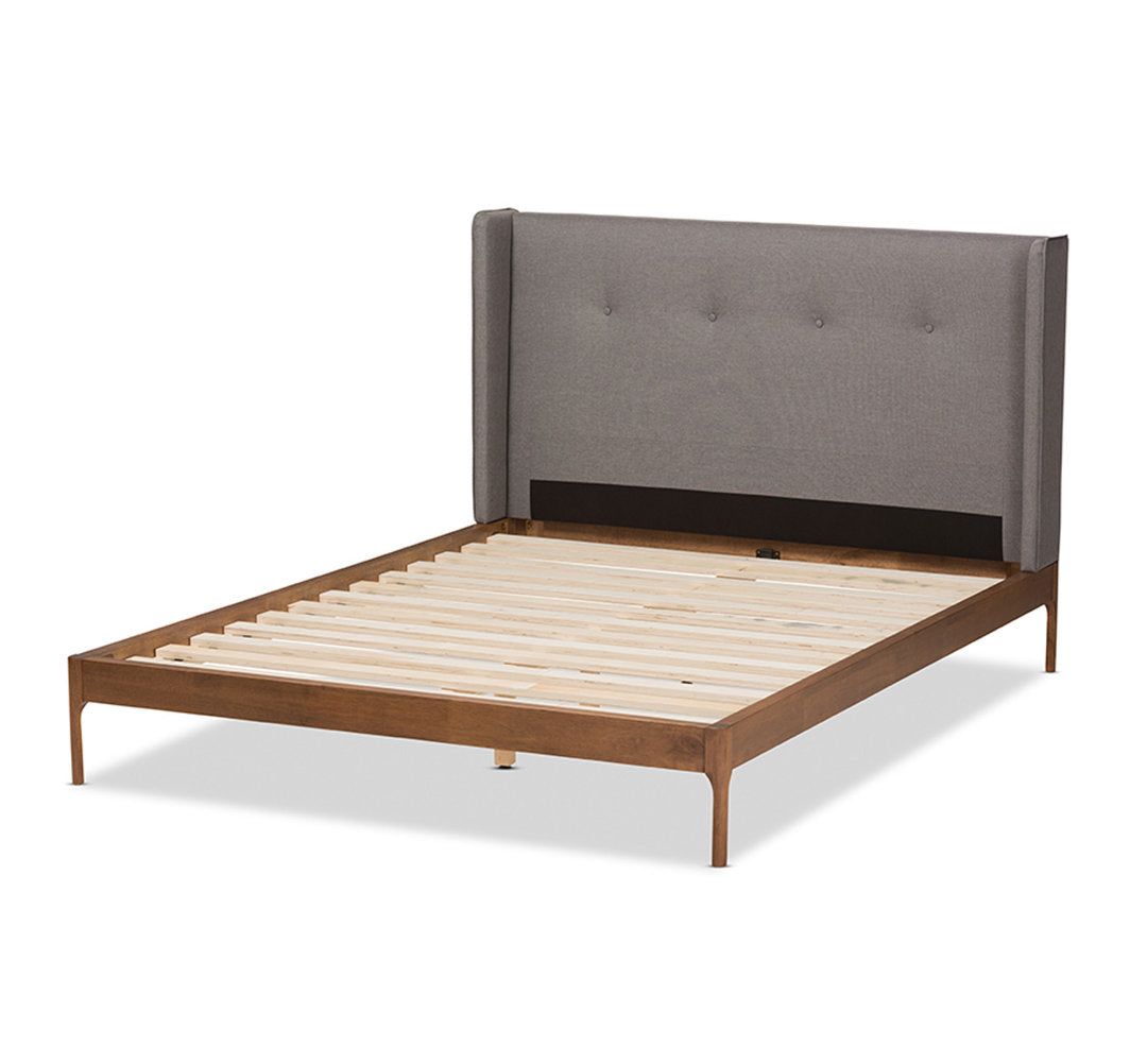 Ellerman Tufted Platform Bed Mercury Row® Color: Gray Size: Queen