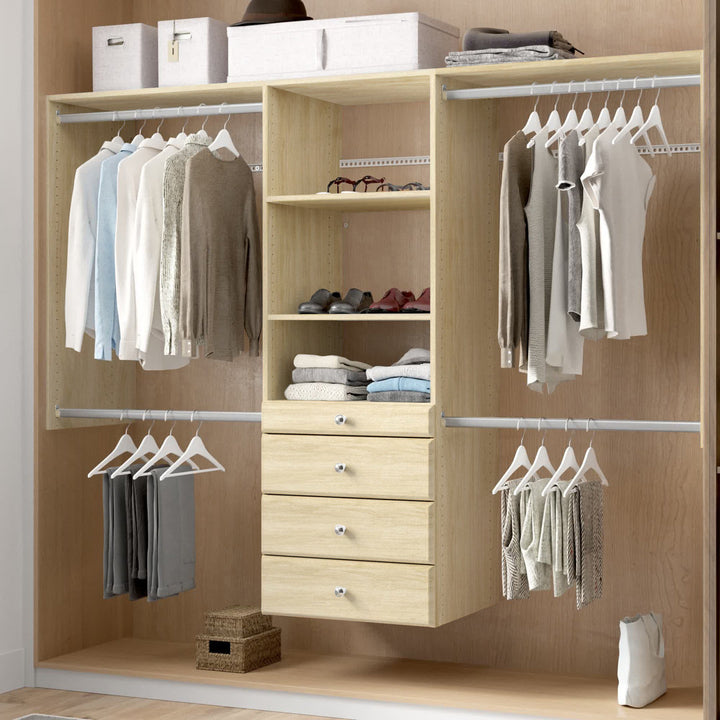 Grid 48'' - 96'' Closet System (Can Be Cut To Fit) Dotted Line™ Finish: Honey Blonde