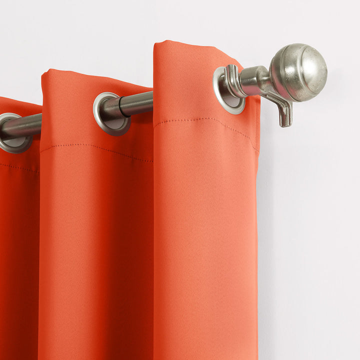 Wayfair Basics Blackout Grommet Curtain Panel Wayfair Basics® Curtain Color: Tangerine Size per Panel: 40" W x 84" L