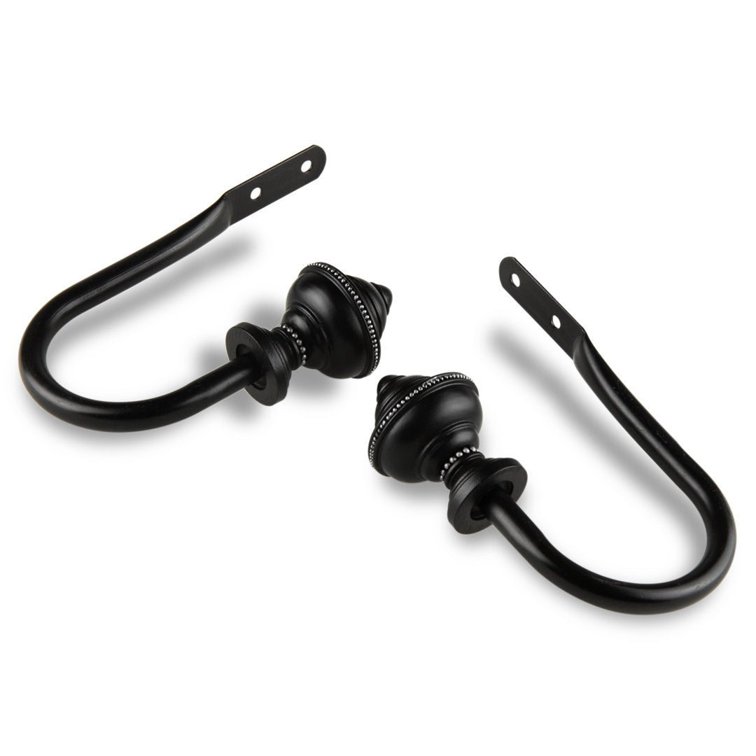 Bane Curtain Holdback (Set of 2) Alcott Hill® Color: Black