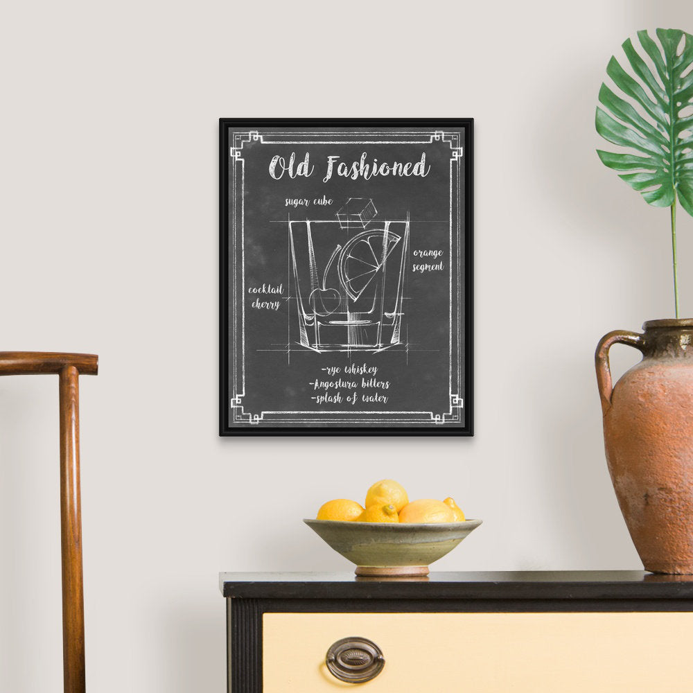 Mixology I - Graphic Art Print on Canvas 17 Stories Size: 21.7" H x 17.7" W x 1.75" D Format: Black Floater Frame
