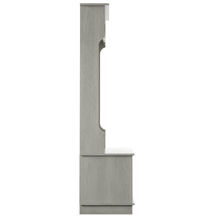 Bridget Hall Tree with Open Storage Sand & Stable™ Color: Fairfax Oak