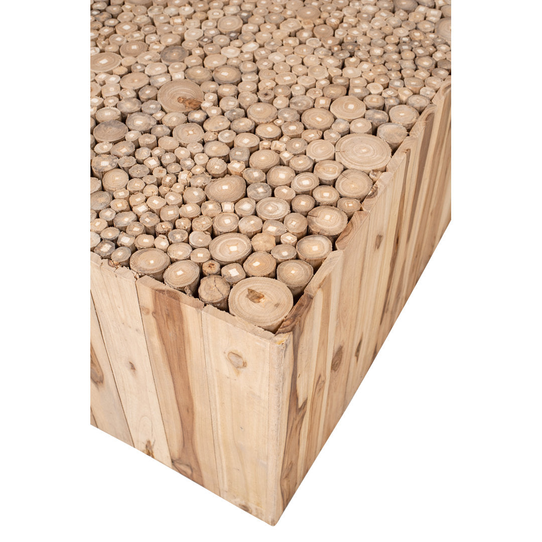 Jelle Solid Wood Coffee Table Millwood Pines