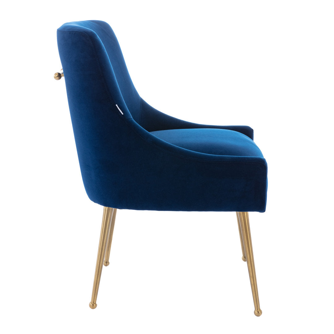 Magallanes Velvet Upholstered Side Chair (Set of 2) Willa Arlo™ Interiors Upholstery Color: Navy
