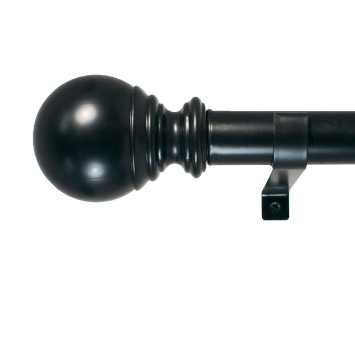 Inman Metal Adjustable Single Curtain Rod Winston Porter Size: 72" - 144" W Finish: Black