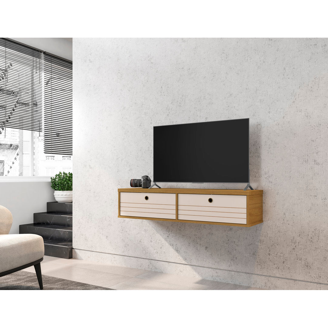 Darryl Floating TV Stand for TVs up to 48" Zipcode Design™ Color: Cinnamon/Off White