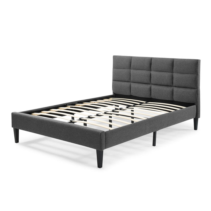 Serta Candace Tufted Upholstered Low Profile Platform Bed Serta Color: Gray Size: Queen