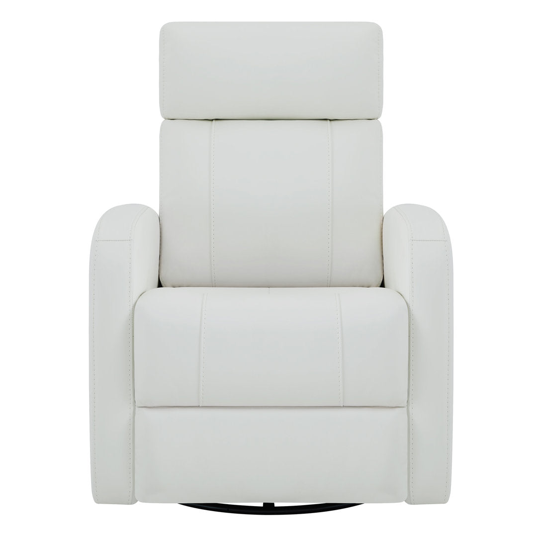 Arrianna-Fiona Genuine Leather Swivel Power Recliner Wade Logan® Upholstery Color: White Genuine Leather