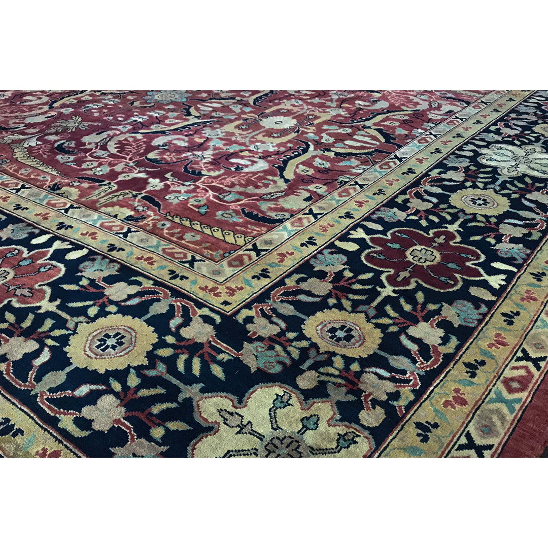 Hand-Knotted High-Quality Rust and Black Area Rug Bokara Rug Co., Inc.