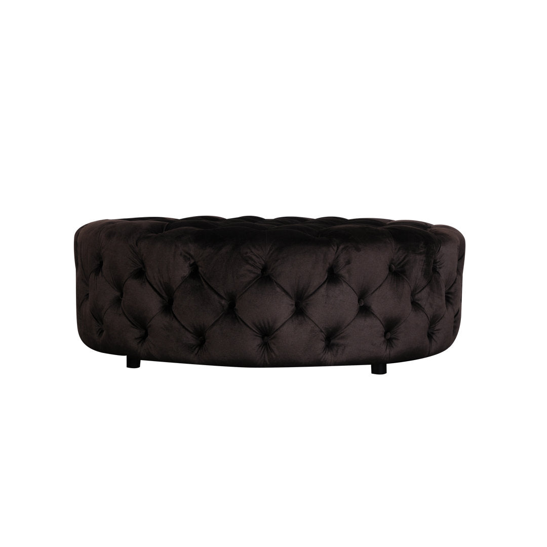 Armenio Round Ottoman - 17" H x 45" W x 45" D Lark Manor™ Fabric: Chocolate