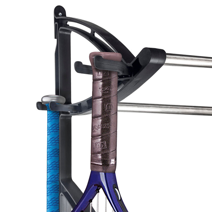 Lynk Garage Sports Equipment Organizer - Wall Mount Ball Rack - Sports Equipment Storage - Ball Storage for Garage - Garage Toy Storage - Easy to Install Sports Storage Organizer for Garage - Black LYNK PROFESSIONAL