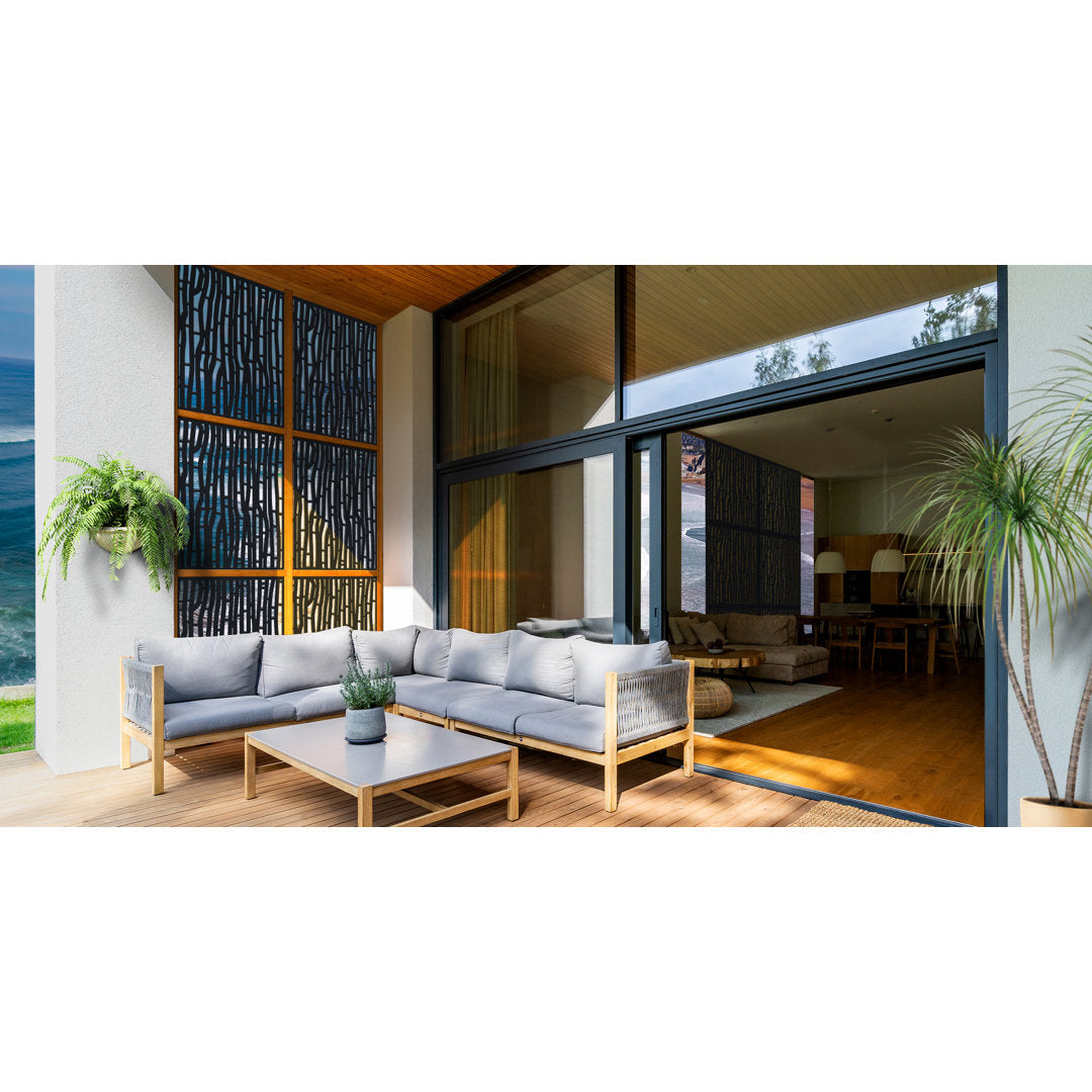 4 ft. H x 3 ft. W Hana Wood Privacy Screen OUTDECO
