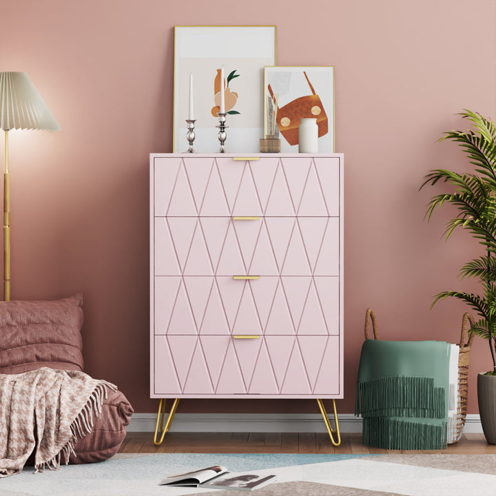 Marable 4 Drawer 23.6" W Chest Willa Arlo™ Interiors Color: Pink