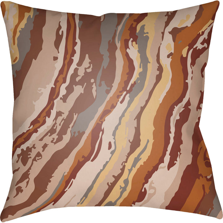 Textures Indoor/Outdoor Throw Pillow Livabliss Color: Rust Size: 22" H  x 22" W x 5" D