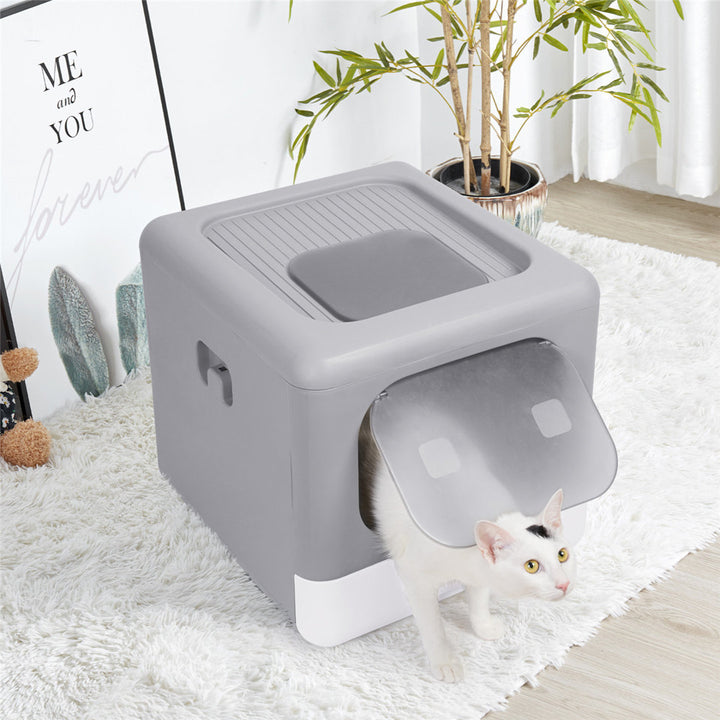 Extra Large Hooded Cat Litter Box With Top Entrance Tucker Murphy Pet™
